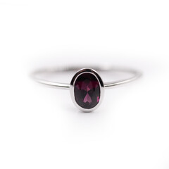 Bague en argent et Grenat de Tocantin