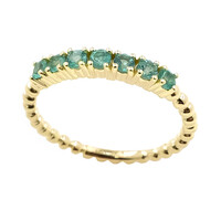 Bague en or et Emeraude de Zambie AAA (de Melo)