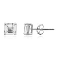 Boucles d'oreilles en argent et Topaze blanche