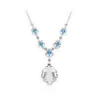 Collier en argent et Topaze blanche