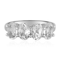 Bague en argent et Topaze blanche