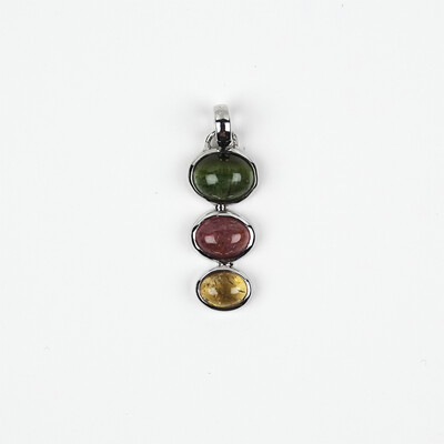Pendentif en argent et Tourmaline