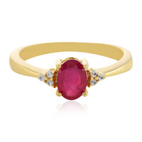 Bague en argent et Rubis de Madagascar