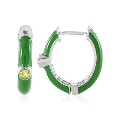 Boucles d'oreilles en argent et Péridot