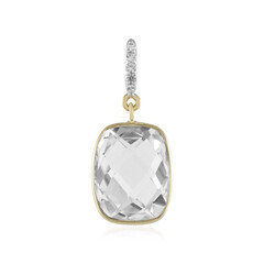 Pendentif en or et Topaze blanche