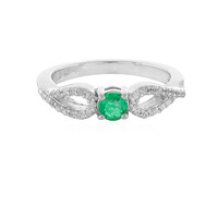Bague en argent et Emeraude de Colombie