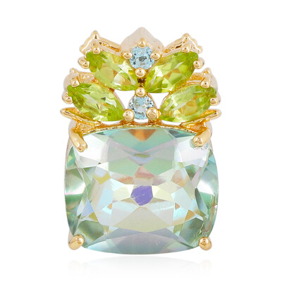 Pendentif en argent et Quartz lac de montagne