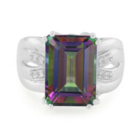 Bague en argent et Topaze Mystique