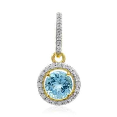 Pendentif en or et Aigue-Marine Santa Maria