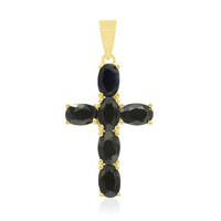 Pendentif en argent et Saphir noir