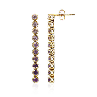 Boucles d'oreilles en argent et Améthyste de Bolivie