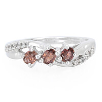 Bague en argent et Saphir à couleur changeante non chauffé