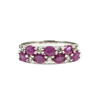 Bague en argent et Rubis du Mozambique