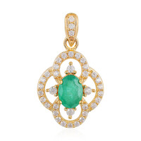 Pendentif en argent et Emeraude de Socoto