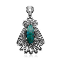 Pendentif en argent et Chrysocolle (Desert Chic)