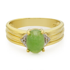 Bague en argent et Chrysoprase impériale