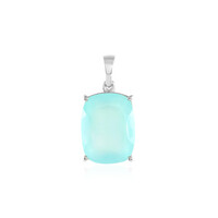 Pendentif en argent et Calcédoine d'eau
