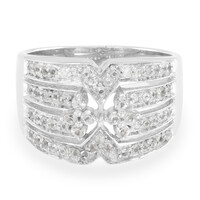 Bague en argent et Saphir blanc