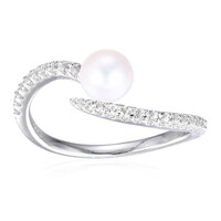 Bague en argent et Perle de culture d'eau douce