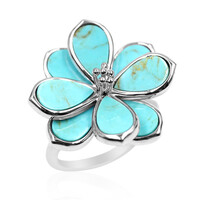 Bague en argent et Turquoise de Kingman (Anne Bever)