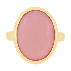 Bague en argent et Opale rose