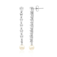 Boucles d'oreilles en argent et Topaze blanche