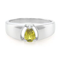 Bague pour homme en argent et Chrysobéryl du Brésil