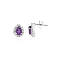 Boucles d'oreilles en argent et Améthyste de Sibérie