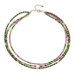 Collier en argent et Aragonite bleue (Riya)
