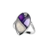 Bague en argent et Quartz rose