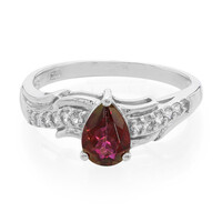 Bague en argent et Topaze Cerise