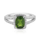 Bague en argent et Diopside de Russie