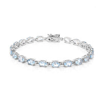 Bracelet en argent et Topaze bleu ciel