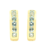 Boucles d'oreilles en or et Tourmaline Paraïba du Nigeria