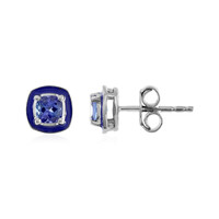 Boucles d'oreilles en argent et Tanzanite