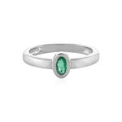 Bague en argent et Emeraude de Colombie