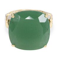 Bague en or et Calcédoine verte (AMAYANI)