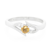 Bague en argent et Saphir jaune