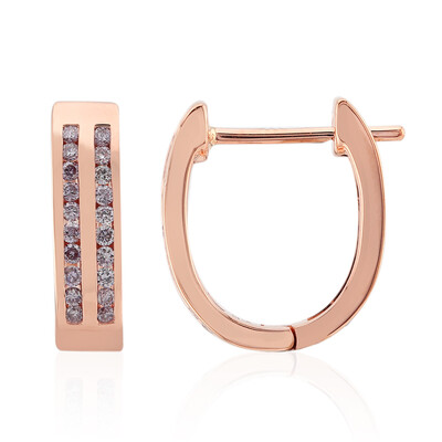Boucles d'oreilles en or et Diamant rose I3 d'Argyle (Mark Tremonti)