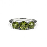 Bague en argent et Péridot