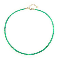 Collier en argent et Opale verte d'Éthiopie