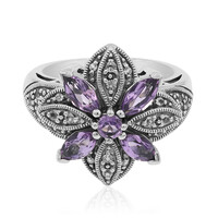 Bague en argent et Améthyste