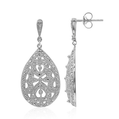 Boucles d'oreilles en argent et Diamant PK (I)