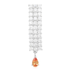 Pendentif en argent et Saphir Padparadscha