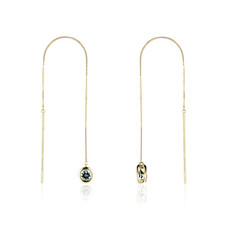 Boucles d'oreilles en or et Aigue-marine du Brésil (CUSTODANA)