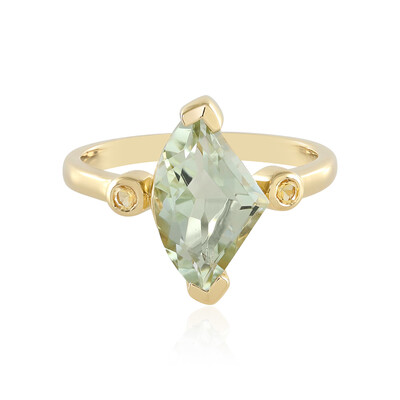 Bague en or et Améthyste verte (SUHANA)