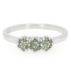 Bague en argent et Diamant fantaisie