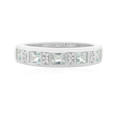 Bague en argent et Aigue-marine