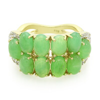 Bague en argent et Chrysoprase impériale