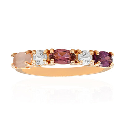 Bague en argent et Quartz rose